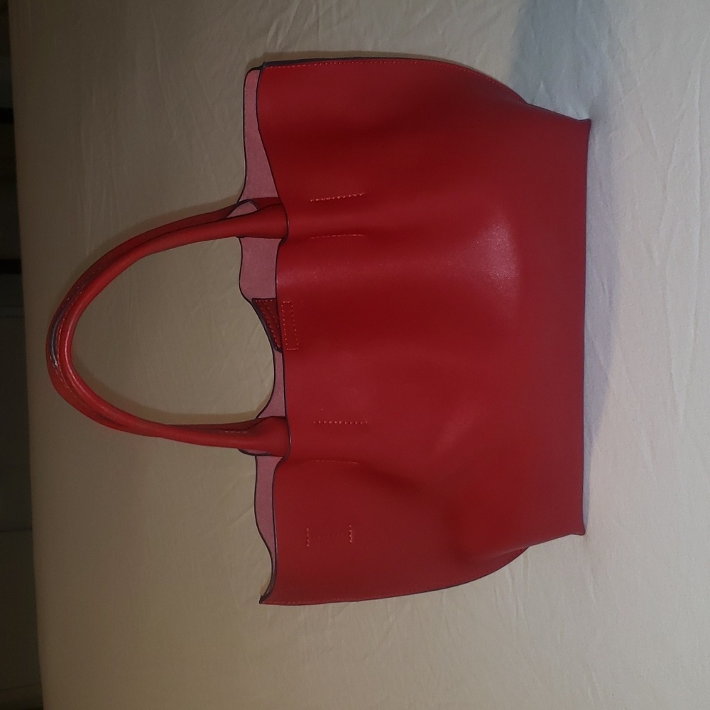 Co-lab red leather bag